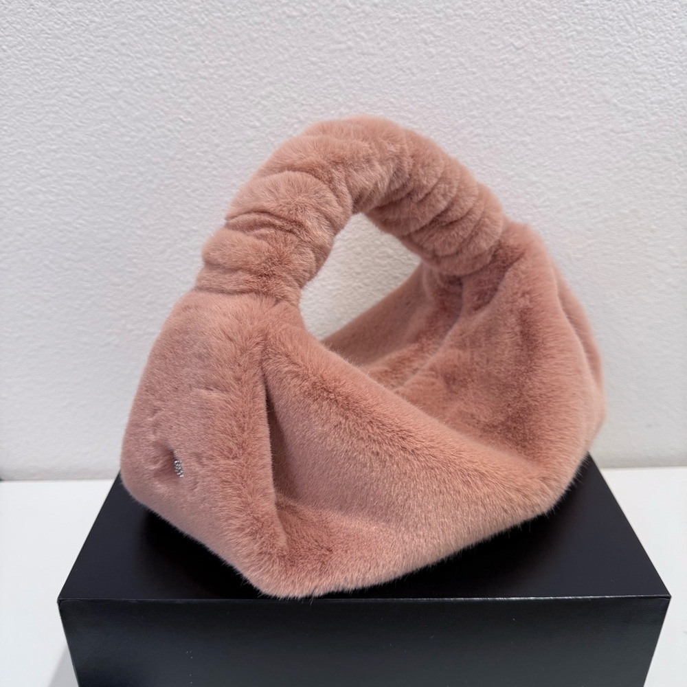 🚫 Sold🚫 Alexander Wang Faux Fur crystal-embellished Scrunchie Small Bag